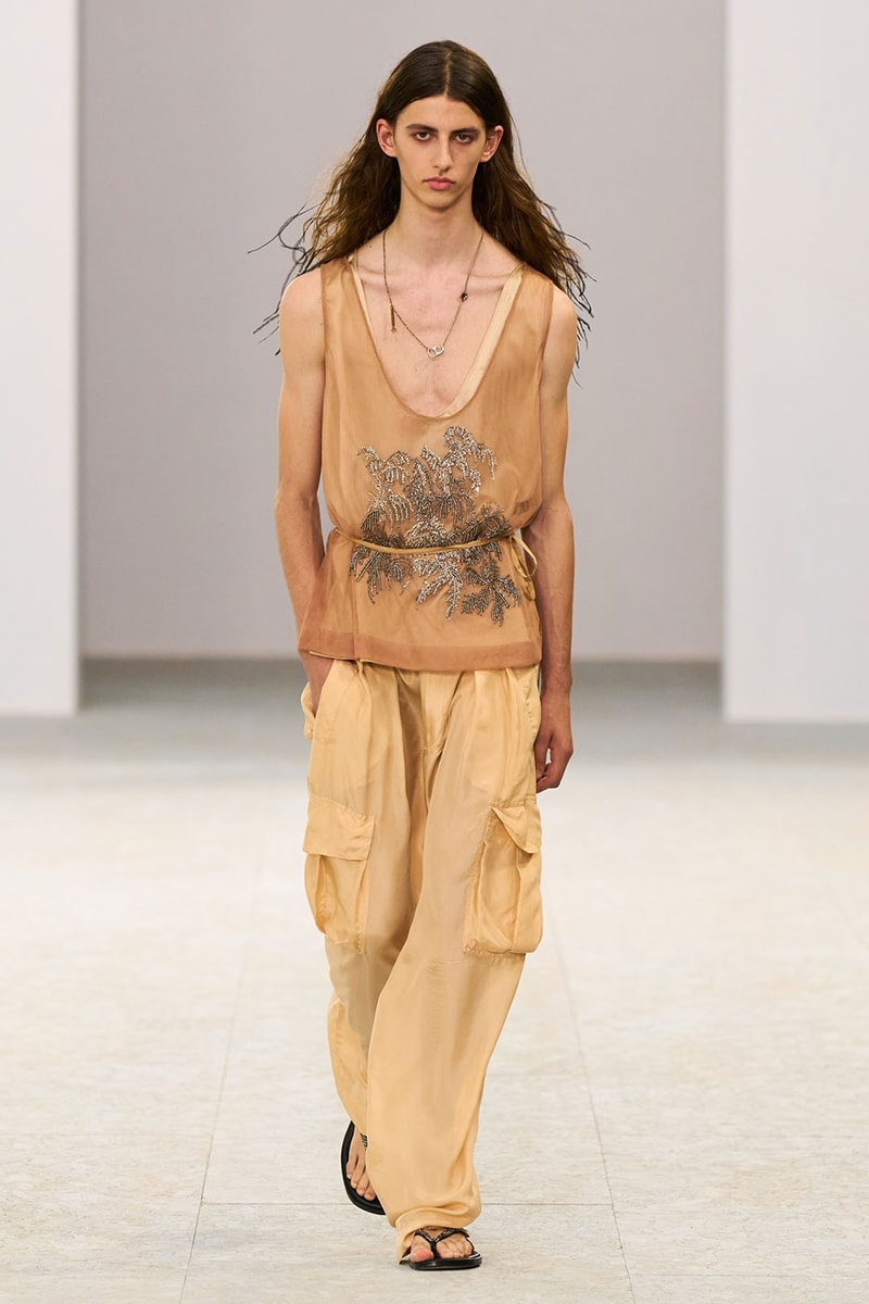 Dries Van Noten SS27 Paris Fashion Week Runway Collection Julian Klausner Dries Van Noten Men’s SS27 Embraces the Sensual, Dreamlike Fluidity of Nature