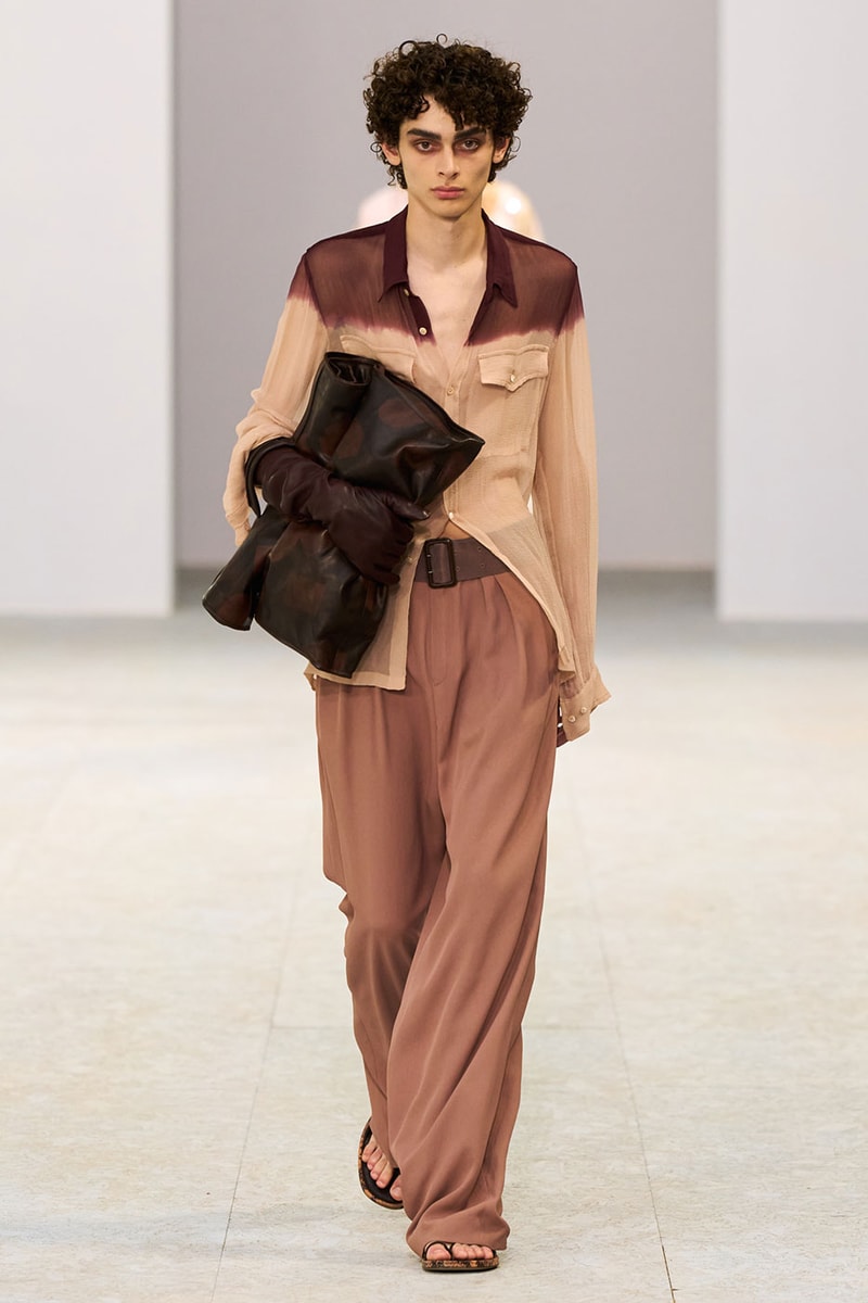 Dries Van Noten SS27 Paris Fashion Week Runway Collection Julian Klausner Dries Van Noten Men’s SS27 Embraces the Sensual, Dreamlike Fluidity of Nature