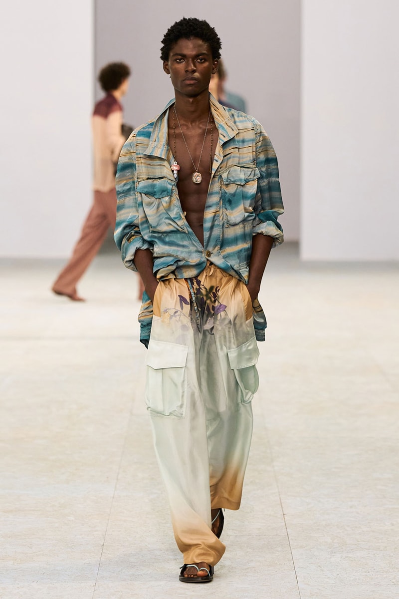 Dries Van Noten SS27 Paris Fashion Week Runway Collection Julian Klausner Dries Van Noten Men’s SS27 Embraces the Sensual, Dreamlike Fluidity of Nature