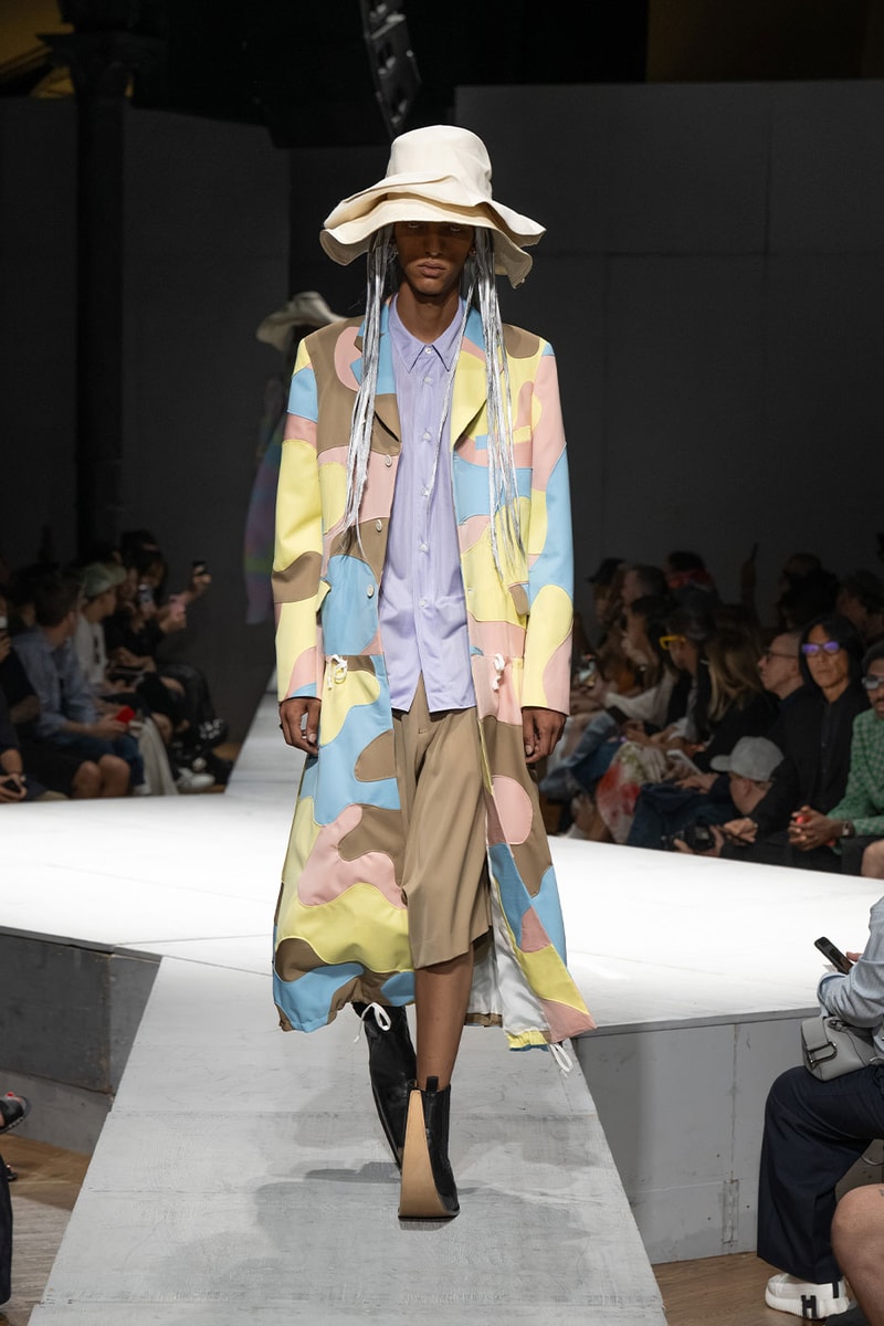 COMME des GARÇONS HOMME PLUS SS27 Debuts Dual-Act Show "If The War Were To End.." rei kawakubo paris fashion week