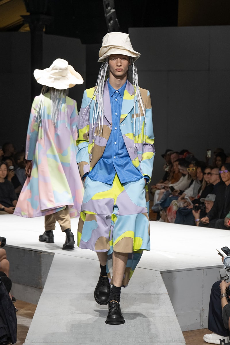COMME des GARÇONS HOMME PLUS SS27 Debuts Dual-Act Show "If The War Were To End.." rei kawakubo paris fashion week