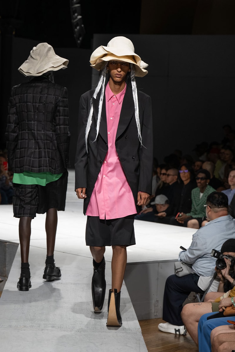 COMME des GARÇONS HOMME PLUS SS27 Debuts Dual-Act Show "If The War Were To End.." rei kawakubo paris fashion week