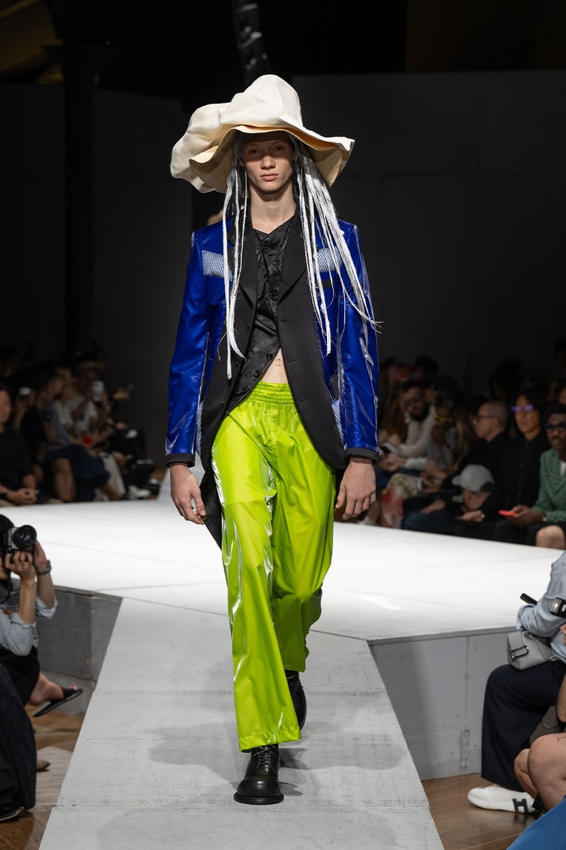 COMME des GARÇONS HOMME PLUS SS27 Debuts Dual-Act Show "If The War Were To End.." rei kawakubo paris fashion week
