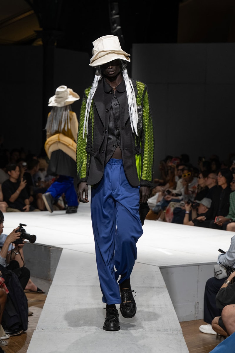 COMME des GARÇONS HOMME PLUS SS27 Debuts Dual-Act Show "If The War Were To End.." rei kawakubo paris fashion week