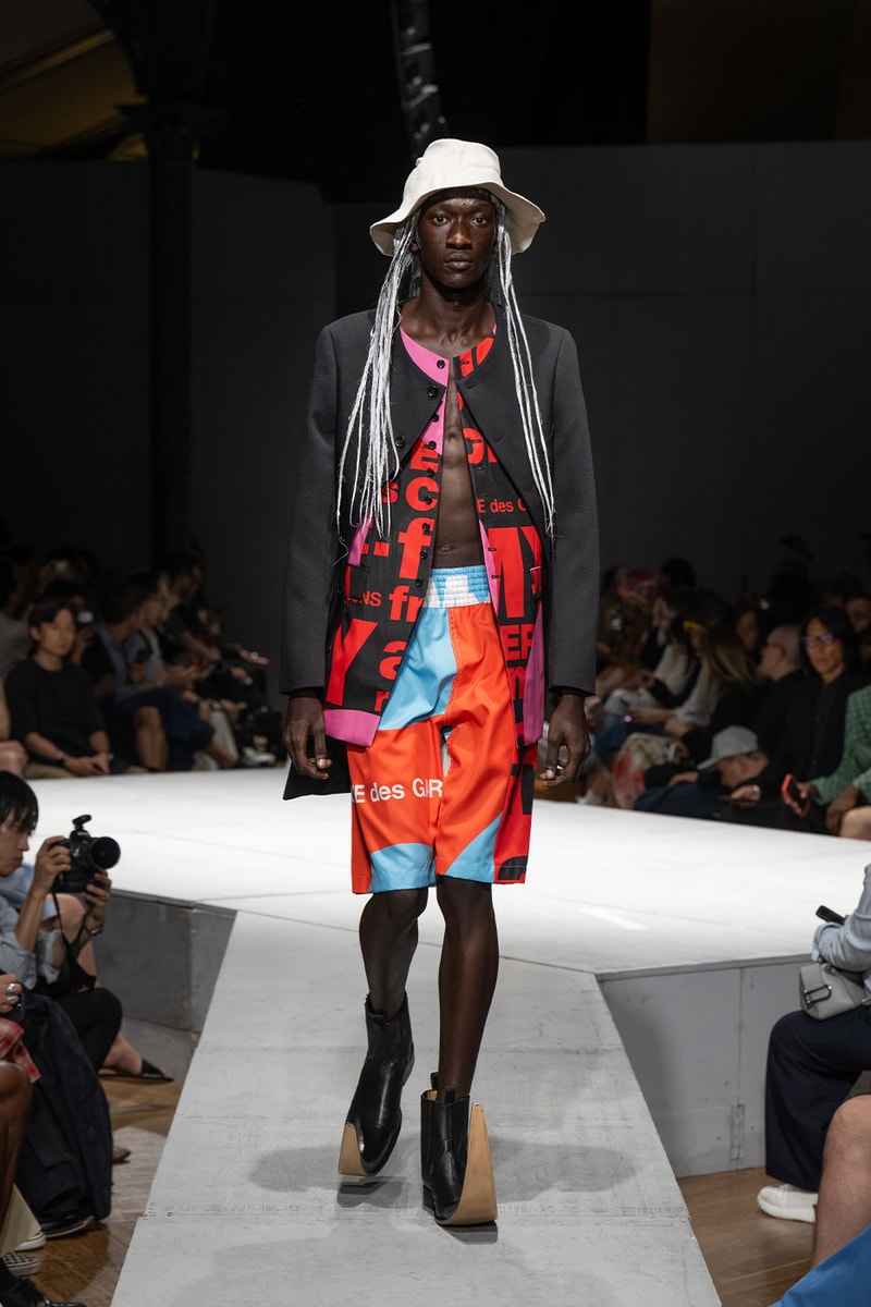 COMME des GARÇONS HOMME PLUS SS27 Debuts Dual-Act Show "If The War Were To End.." rei kawakubo paris fashion week