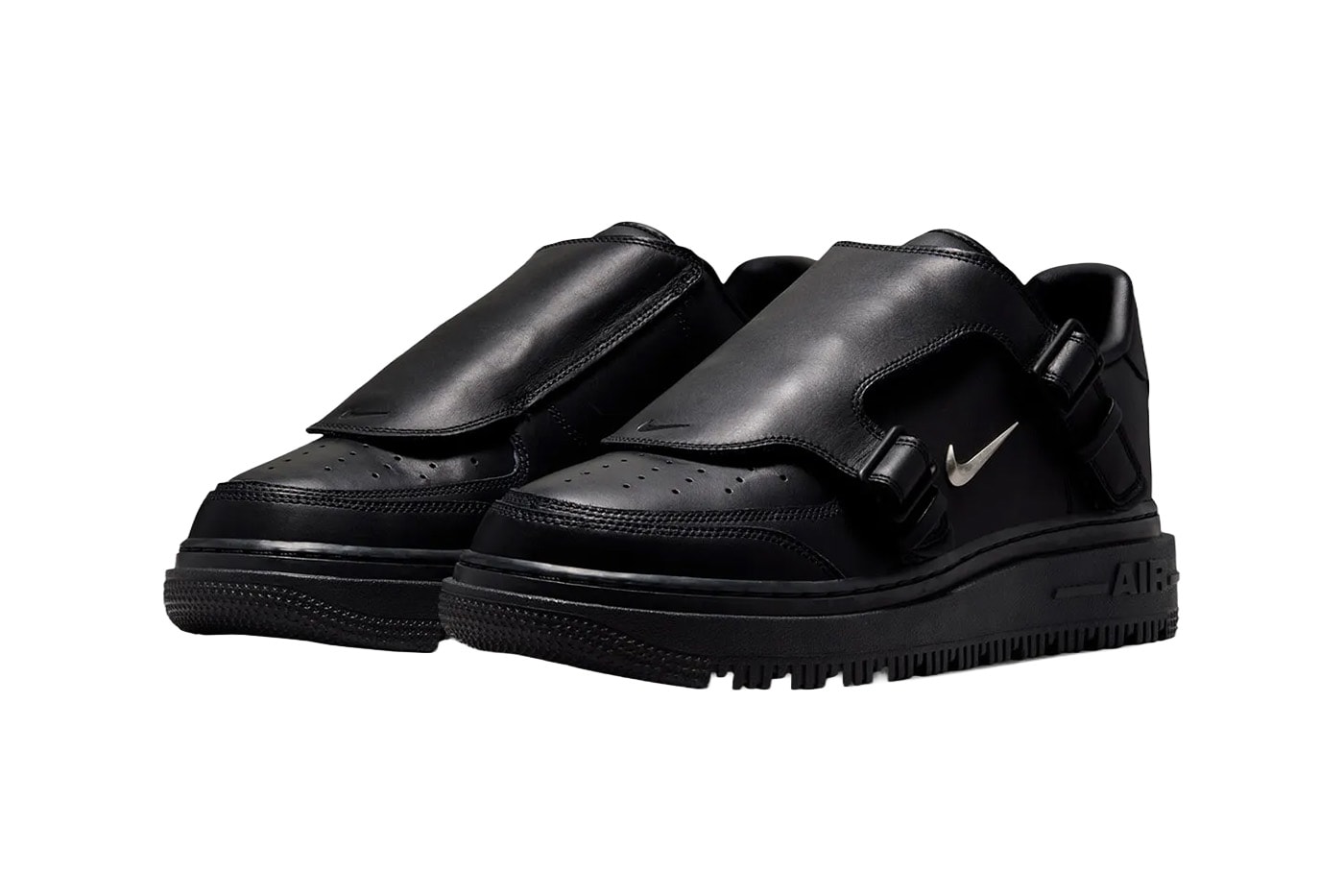 Nike Air Force 1 Low Luxe Black/Metallic Silver-Anthracite JA3822-010 Official Images