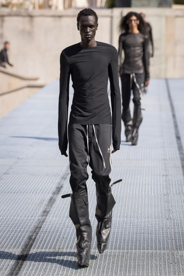 Rick Owens Menswear Spring/Summer 2027 “STONE” Collection Runway Paris Fashion Week adidas collaboration 