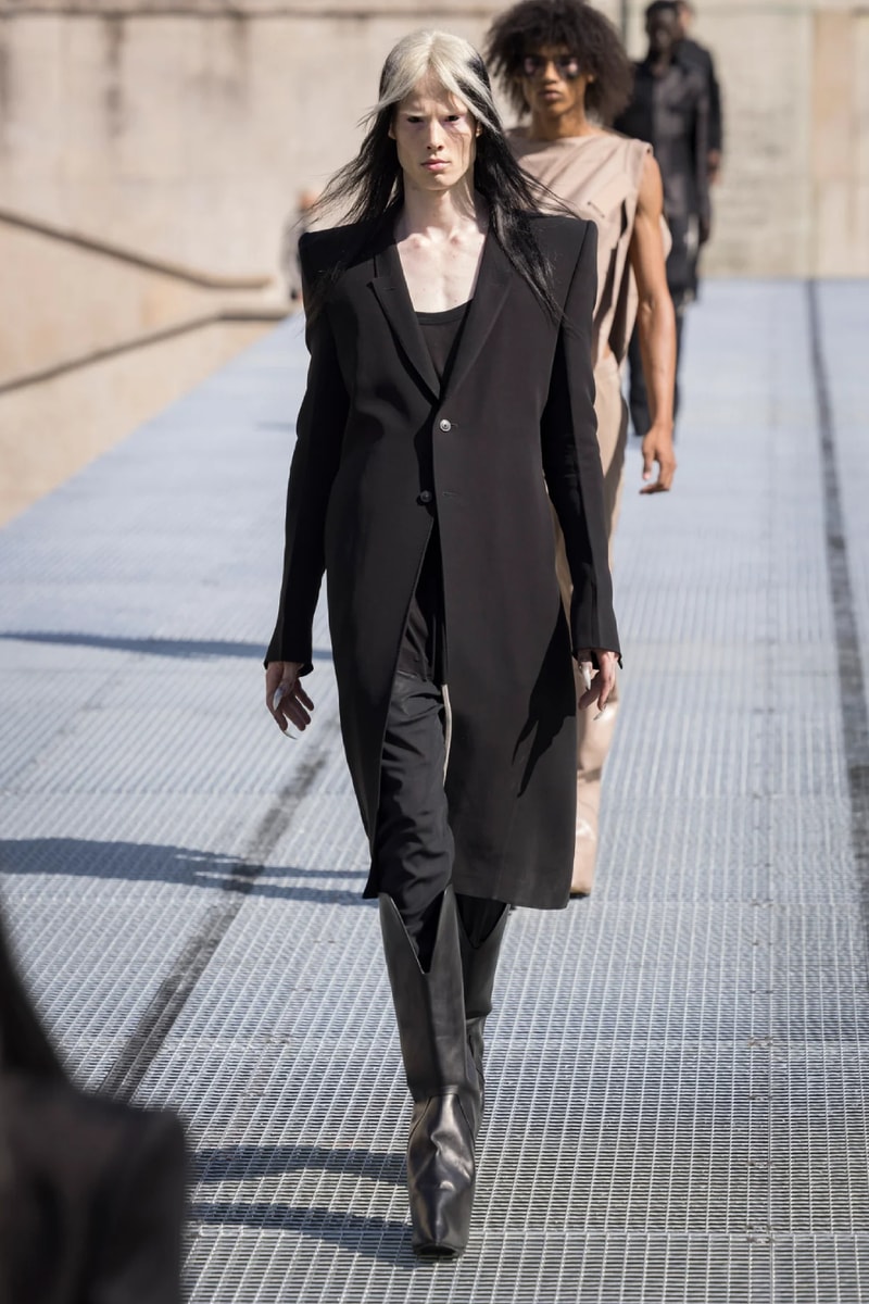 Rick Owens Menswear Spring/Summer 2027 “STONE” Collection Runway Paris Fashion Week adidas collaboration 