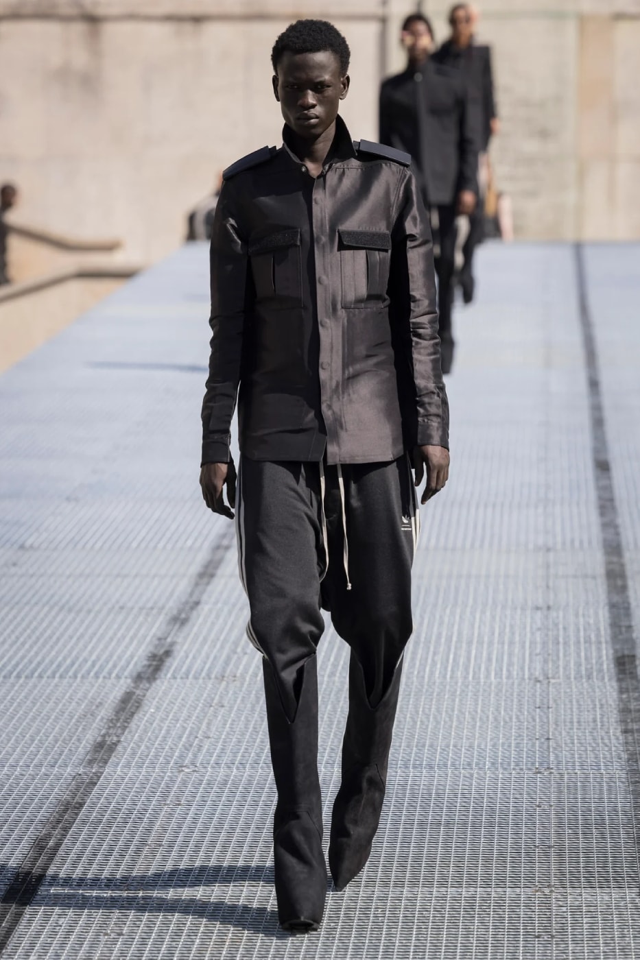Rick Owens Menswear Spring/Summer 2027 “STONE” Collection Runway Paris Fashion Week adidas collaboration 