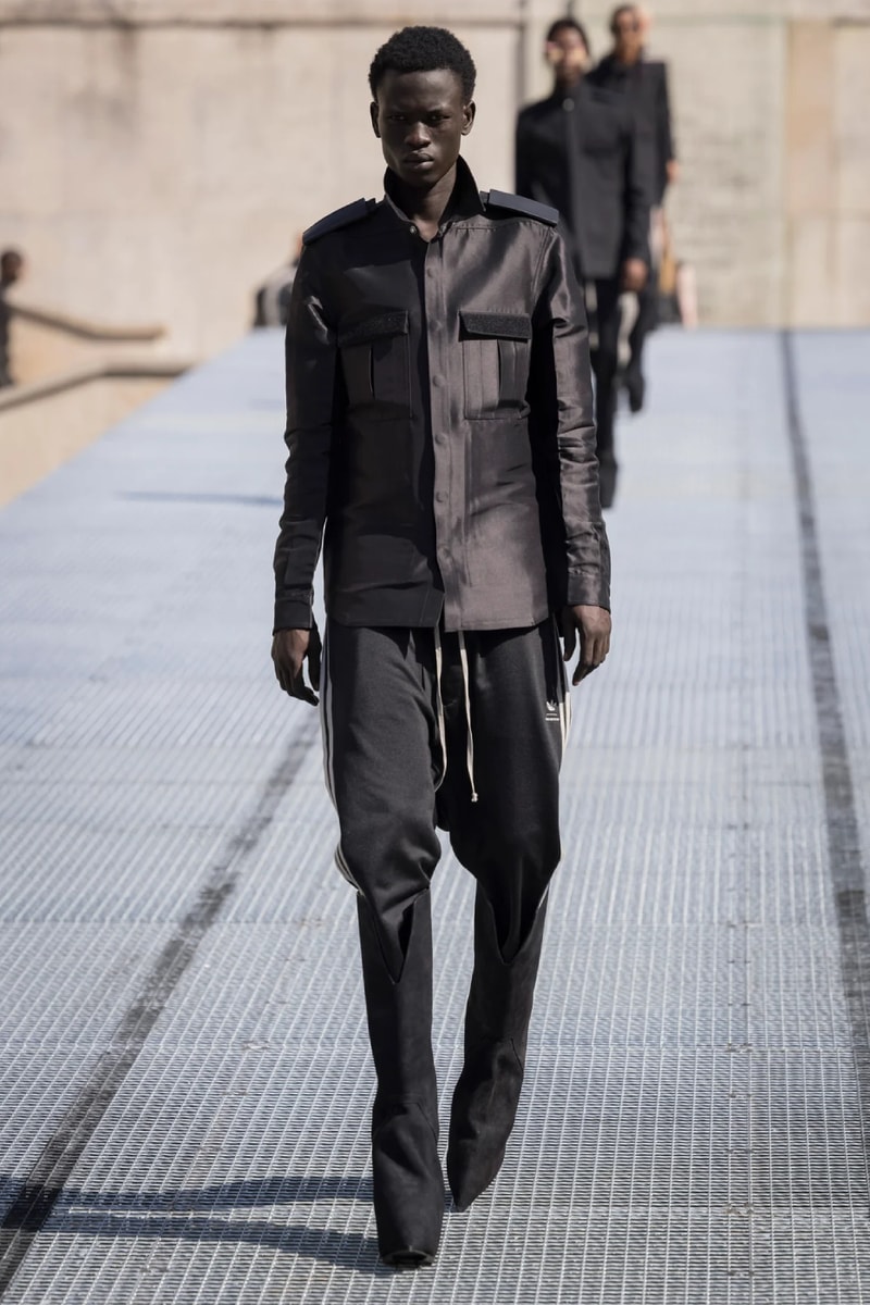 Rick Owens Menswear Spring/Summer 2027 “STONE” Collection Runway Paris Fashion Week adidas collaboration 