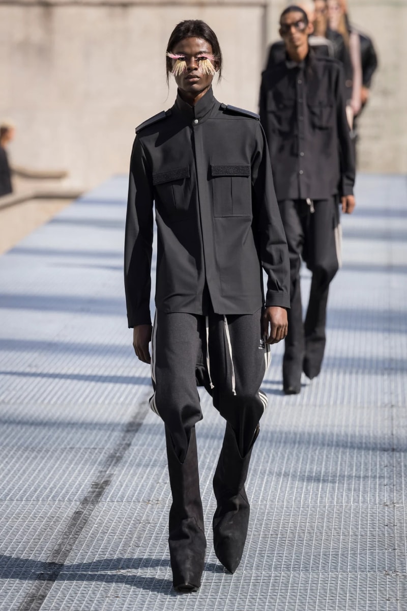 Rick Owens Menswear Spring/Summer 2027 “STONE” Collection Runway Paris Fashion Week adidas collaboration 