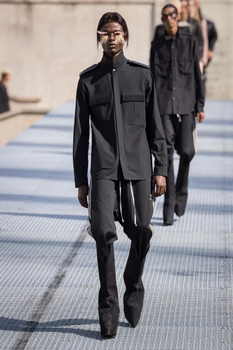 Rick Owens Menswear Spring/Summer 2027 “STONE” Collection Runway Paris Fashion Week adidas collaboration 