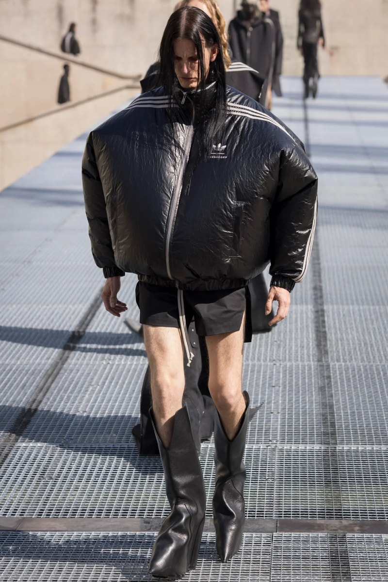 Rick Owens Menswear Spring/Summer 2027 “STONE” Collection Runway Paris Fashion Week adidas collaboration 