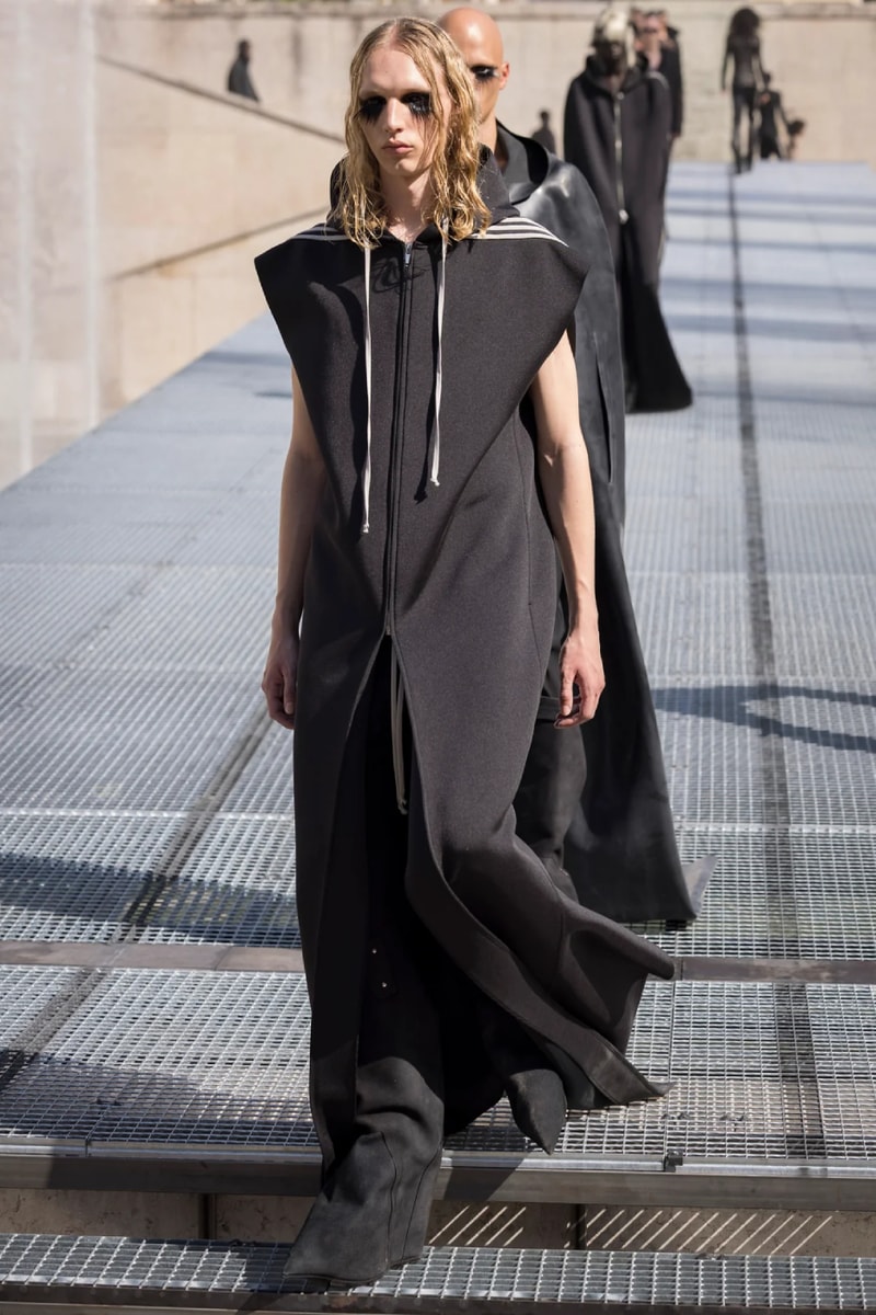 Rick Owens Menswear Spring/Summer 2027 “STONE” Collection Runway Paris Fashion Week adidas collaboration 