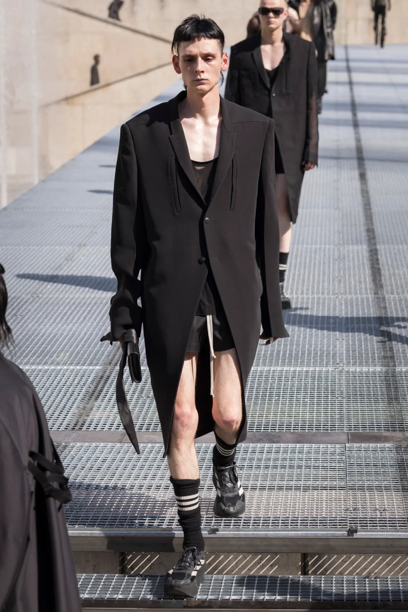 Rick Owens Menswear Spring/Summer 2027 “STONE” Collection Runway Paris Fashion Week adidas collaboration 