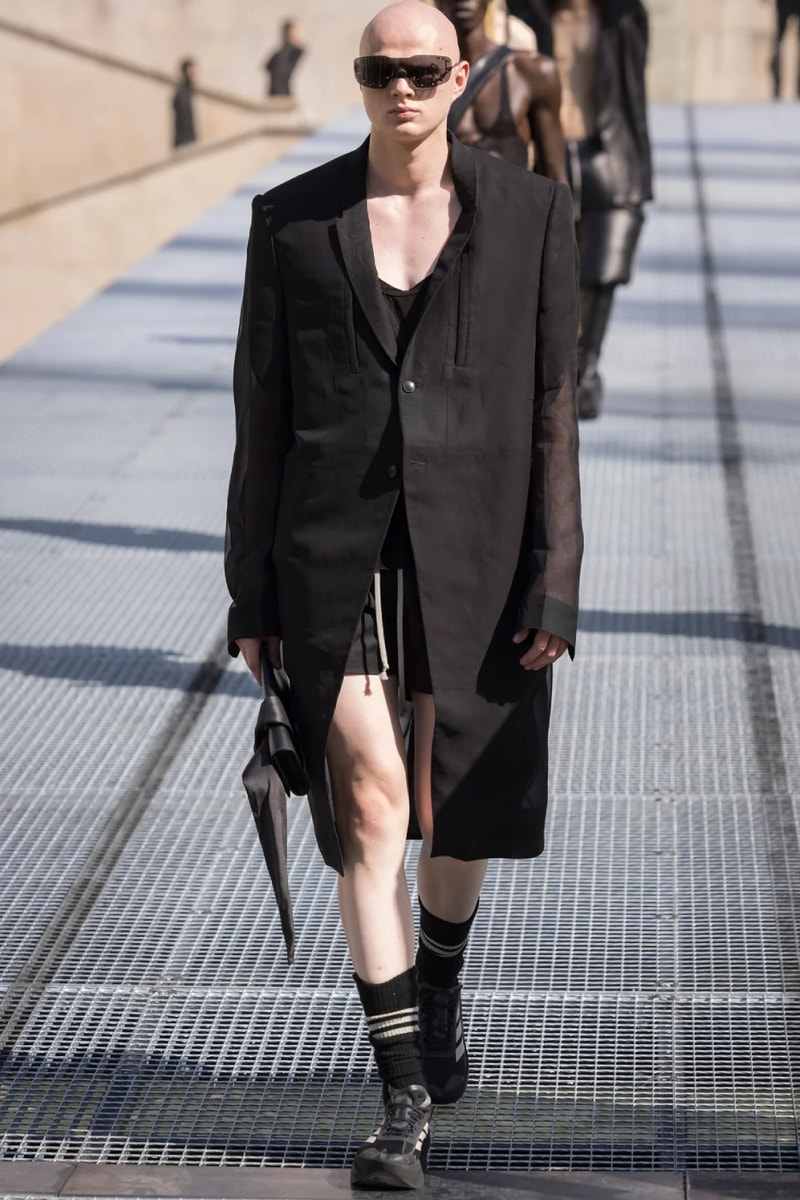 Rick Owens Menswear Spring/Summer 2027 “STONE” Collection Runway Paris Fashion Week adidas collaboration 