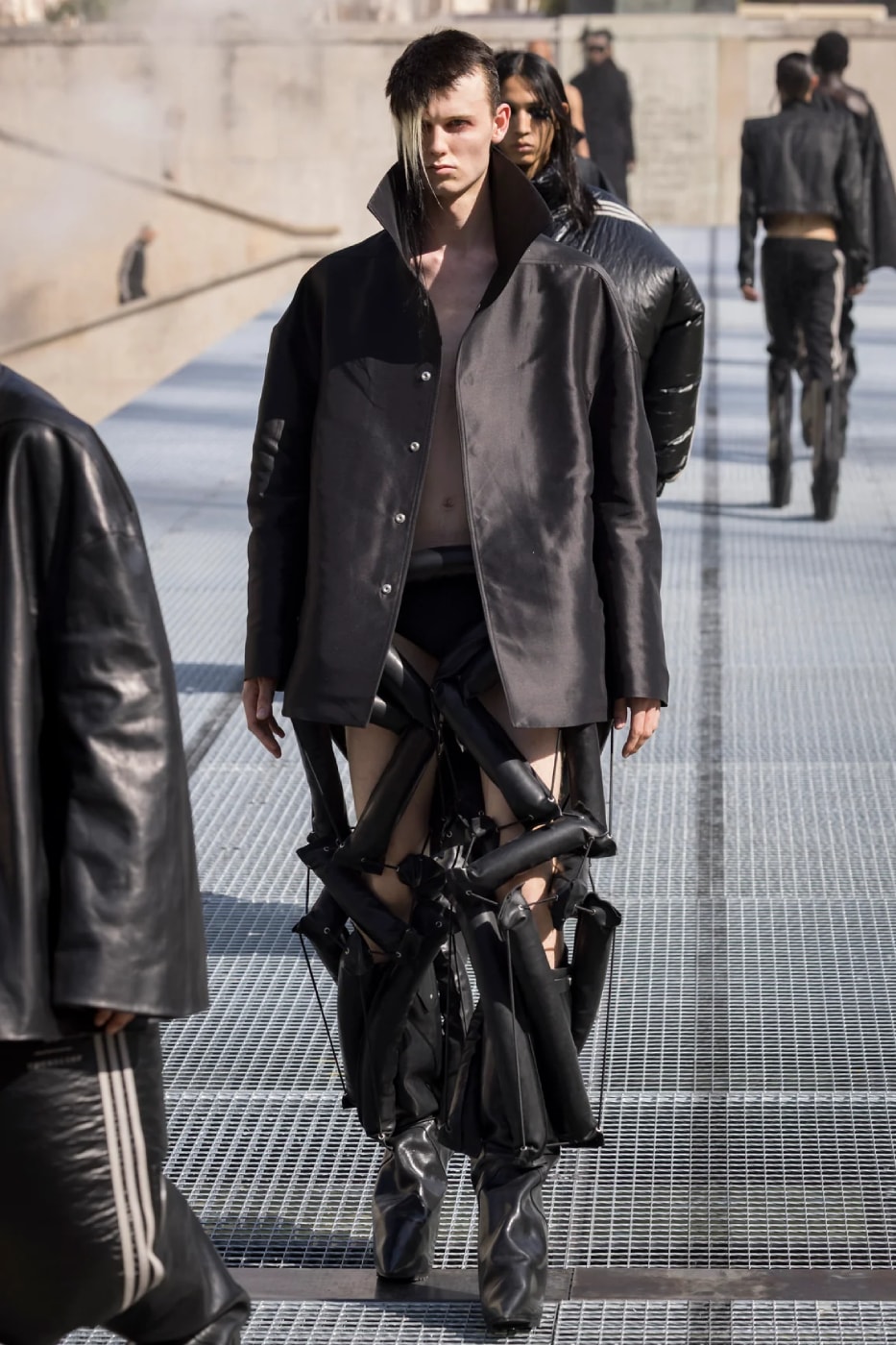 Rick Owens Menswear Spring/Summer 2027 “STONE” Collection Runway Paris Fashion Week adidas collaboration 