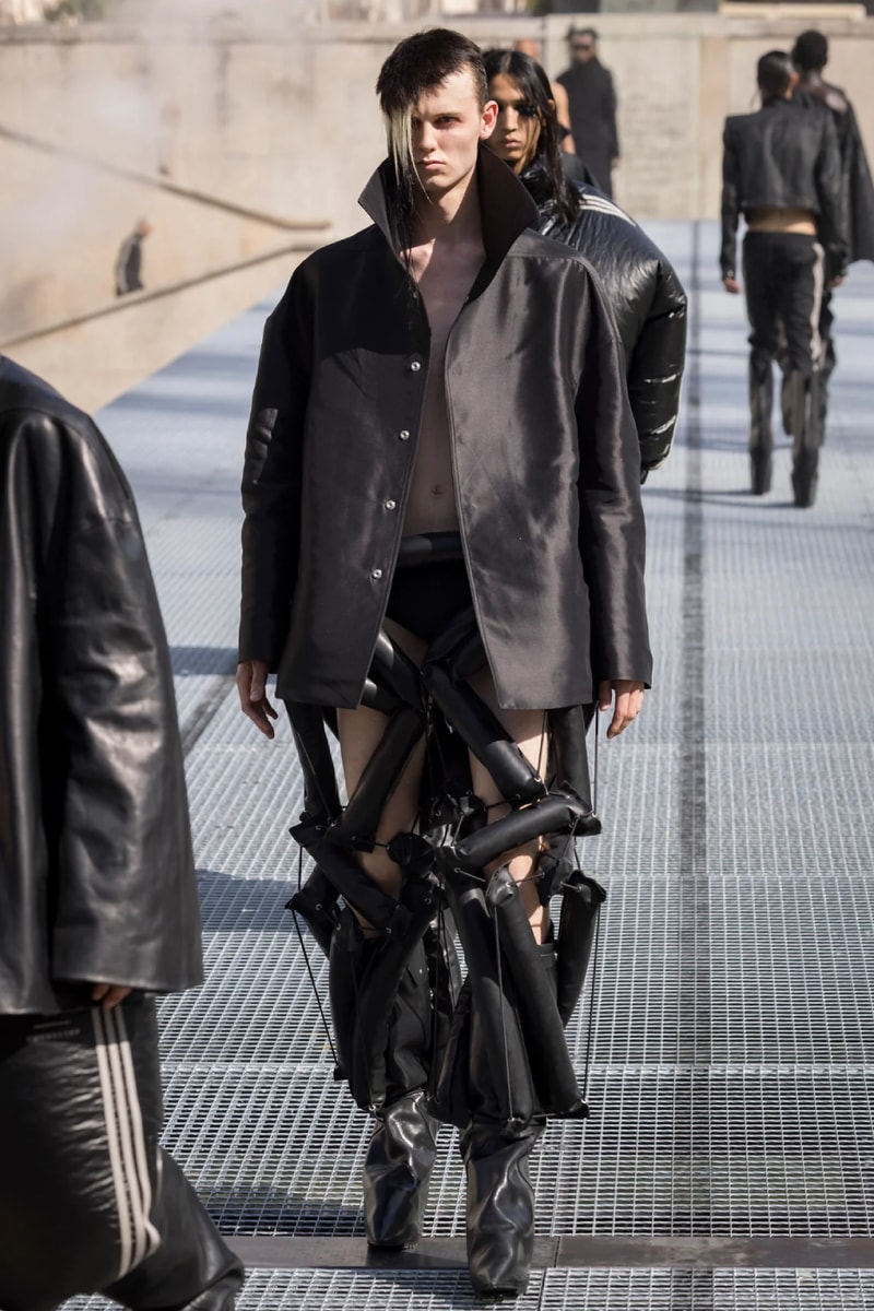 Rick Owens Menswear Spring/Summer 2027 “STONE” Collection Runway Paris Fashion Week adidas collaboration 