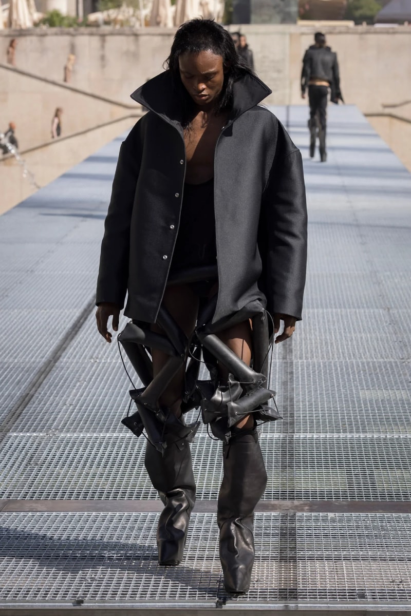 Rick Owens Menswear Spring/Summer 2027 “STONE” Collection Runway Paris Fashion Week adidas collaboration 