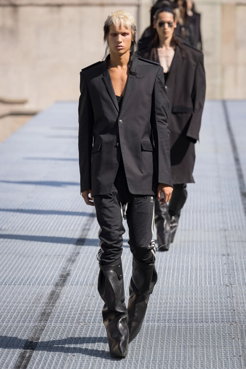 Rick Owens Menswear Spring/Summer 2027 “STONE” Collection Runway Paris Fashion Week adidas collaboration 
