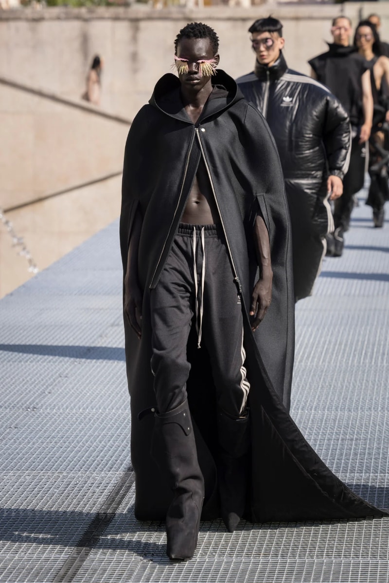 Rick Owens Menswear Spring/Summer 2027 “STONE” Collection Runway Paris Fashion Week adidas collaboration 