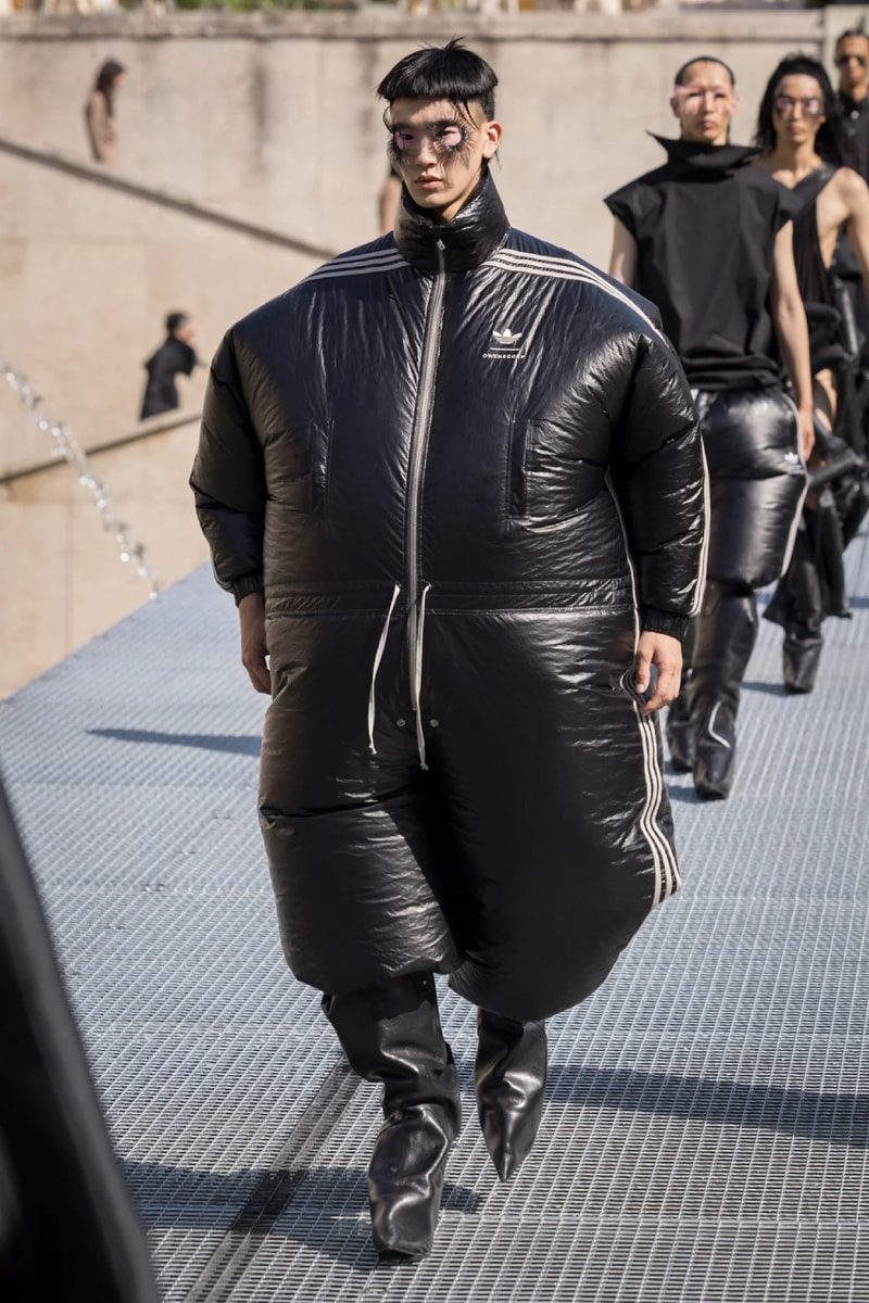 Rick Owens Menswear Spring/Summer 2027 “STONE” Collection Runway Paris Fashion Week adidas collaboration 