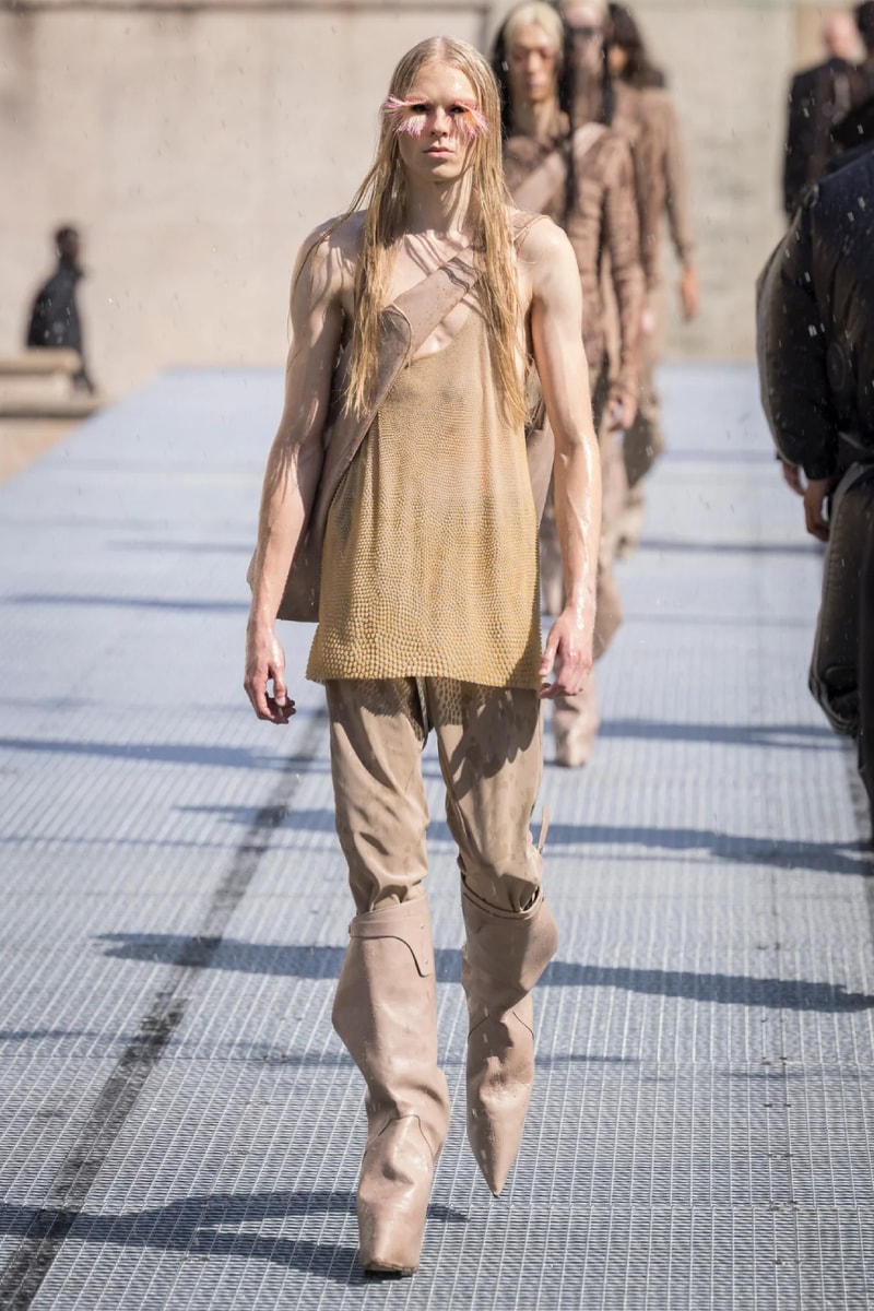 Rick Owens Menswear Spring/Summer 2027 “STONE” Collection Runway Paris Fashion Week adidas collaboration 