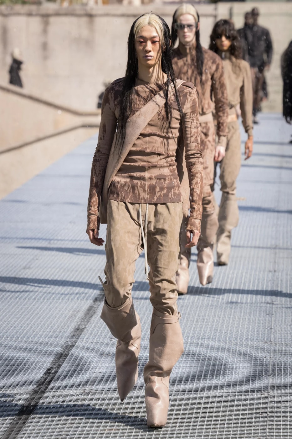 Rick Owens Menswear Spring/Summer 2027 “STONE” Collection Runway Paris Fashion Week adidas collaboration 