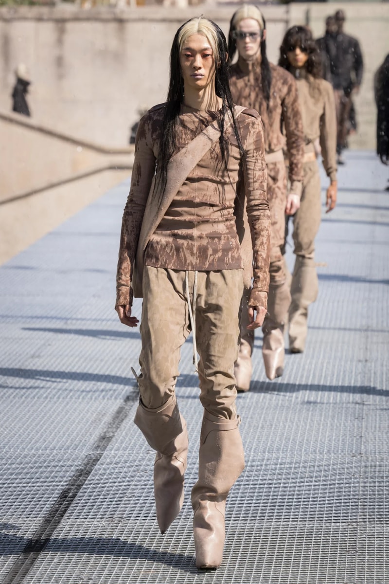Rick Owens Menswear Spring/Summer 2027 “STONE” Collection Runway Paris Fashion Week adidas collaboration 