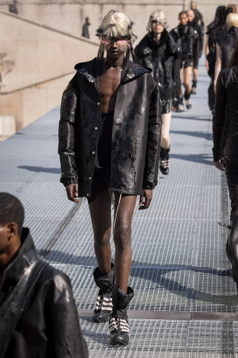 Rick Owens Menswear Spring/Summer 2027 “STONE” Collection Runway Paris Fashion Week adidas collaboration 
