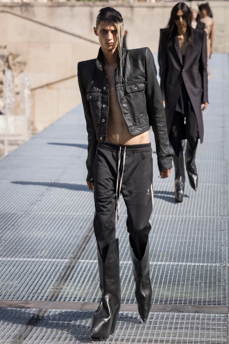 Rick Owens Menswear Spring/Summer 2027 “STONE” Collection Runway Paris Fashion Week adidas collaboration 