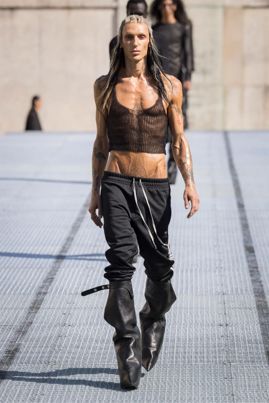 Rick Owens Menswear Spring/Summer 2027 “STONE” Collection Runway Paris Fashion Week adidas collaboration 