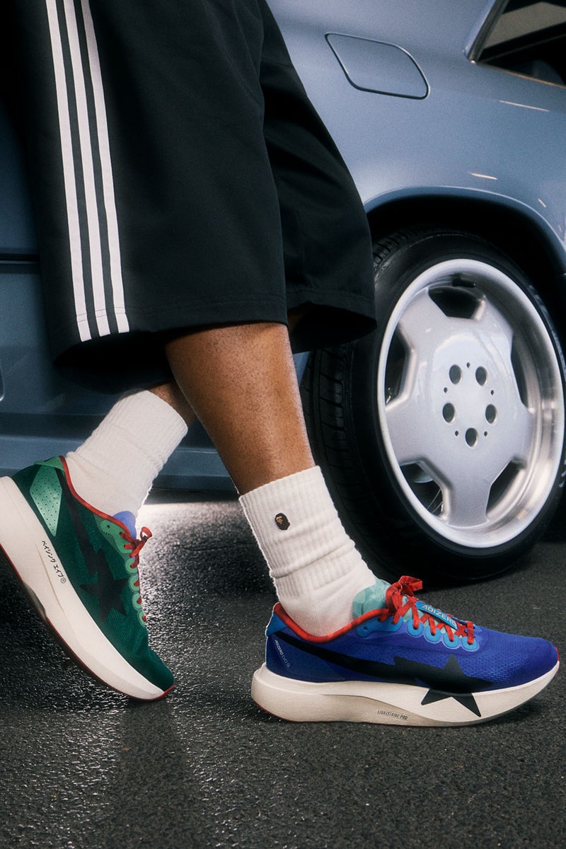 adidas Originals x BAPE Teamgeist capsule featuring custom EVO SL shoes and Home/Away soccer jerseys for FIFA World Cup 2026 - detail view 1