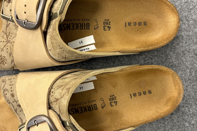 Closer Look at the sacai SS27 Birkenstock Hybrids With Dr. Woo's Fine-Line Ink