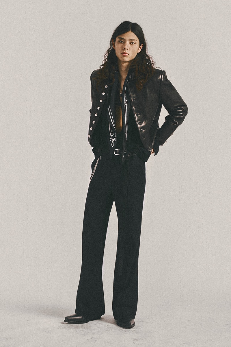 Ann Demeulemeester SS27 pre-collection layered look showing seasonal vocabulary