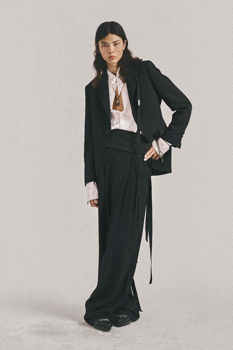 Ann Demeulemeester SS27 pre-collection Edwardian-inspired slip dress with dévoré jacquard