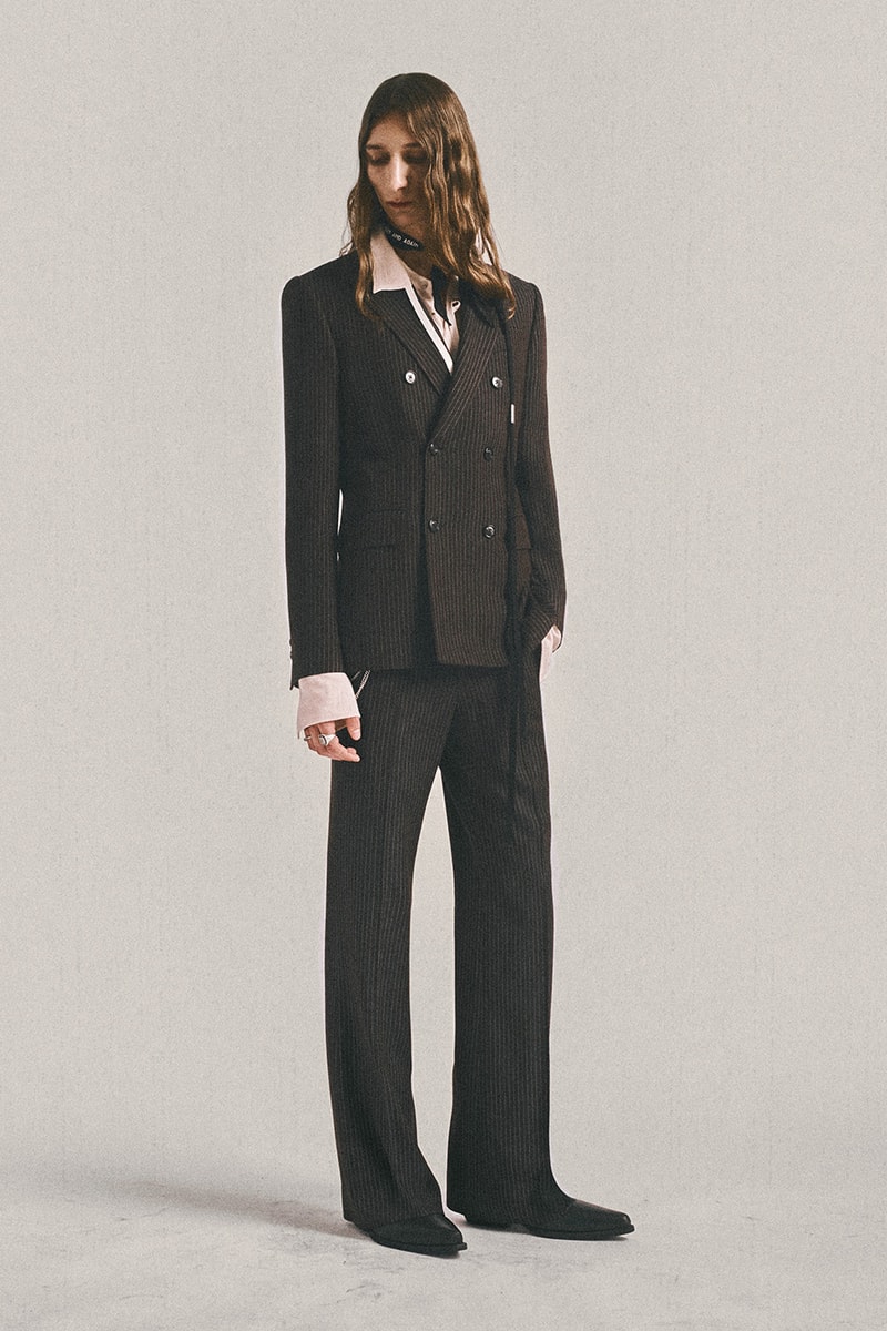 Ann Demeulemeester SS27 pre-collection yellow-stained denim wash treatment
