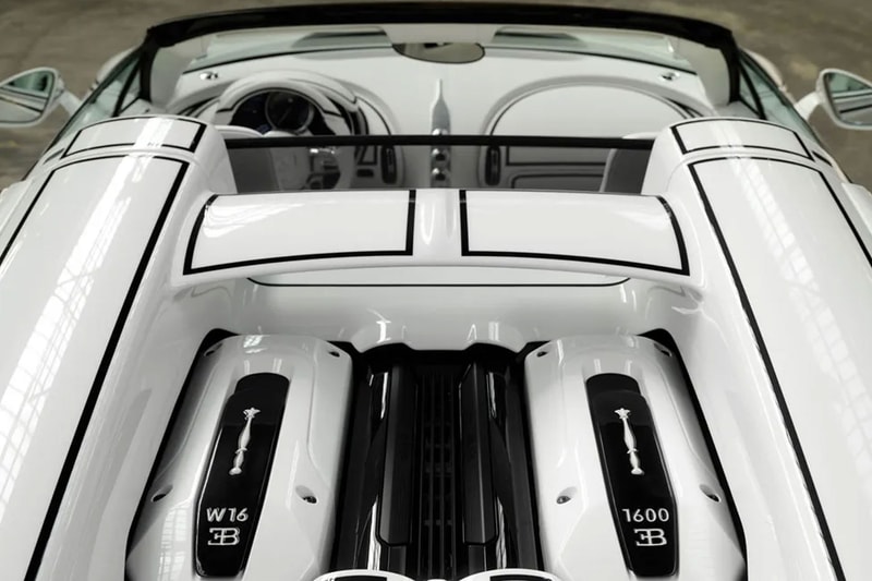 Interior view showing white porcelain trim elements integrated into dashboard and center console