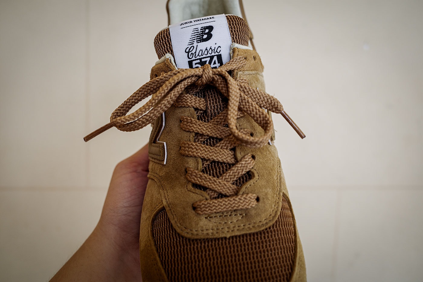 Junya Watanabe MAN x New Balance Revive the "Lost Prototype" 574 exclusive first look paris fashion week ss27 spring summer 2027