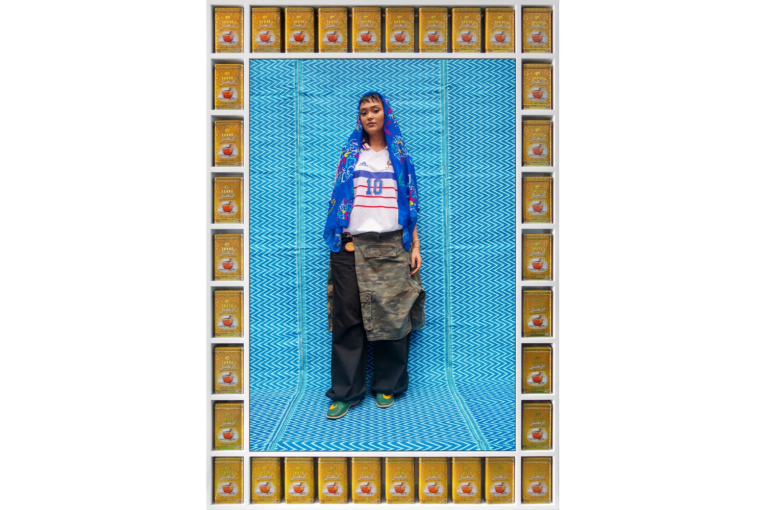 Hassan Hajjaj My London Rockstars Sotheby's Story Cafe Exhibition Art Artworks Motherlan Slawn Clint419 Jorja Smith Central Cee
