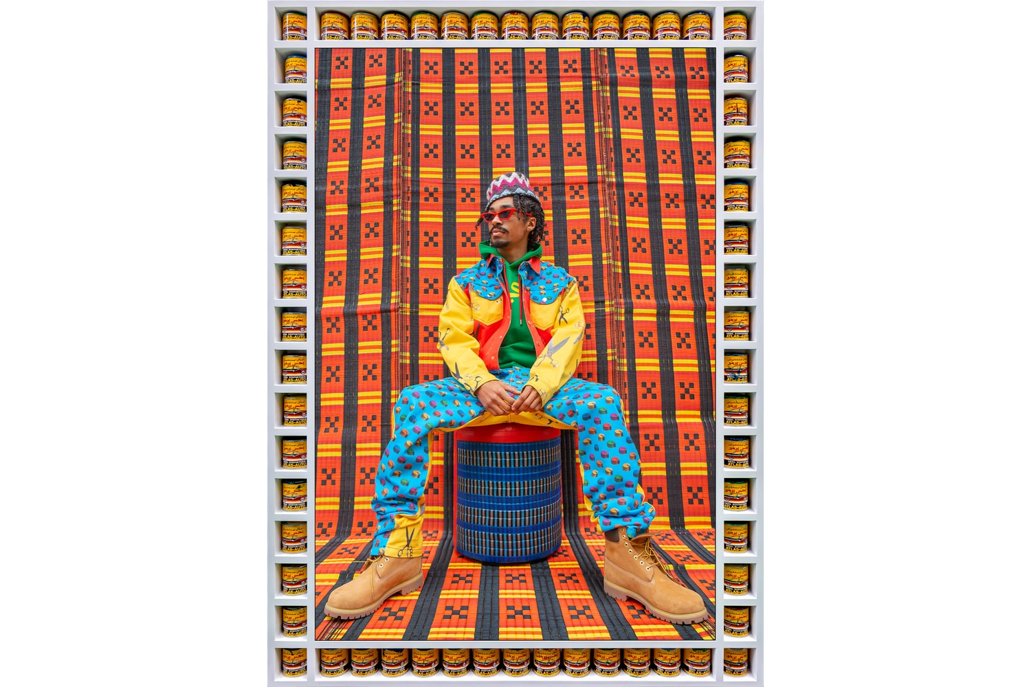 Hassan Hajjaj My London Rockstars Sotheby's Story Cafe Exhibition Art Artworks Motherlan Slawn Clint419 Jorja Smith Central Cee