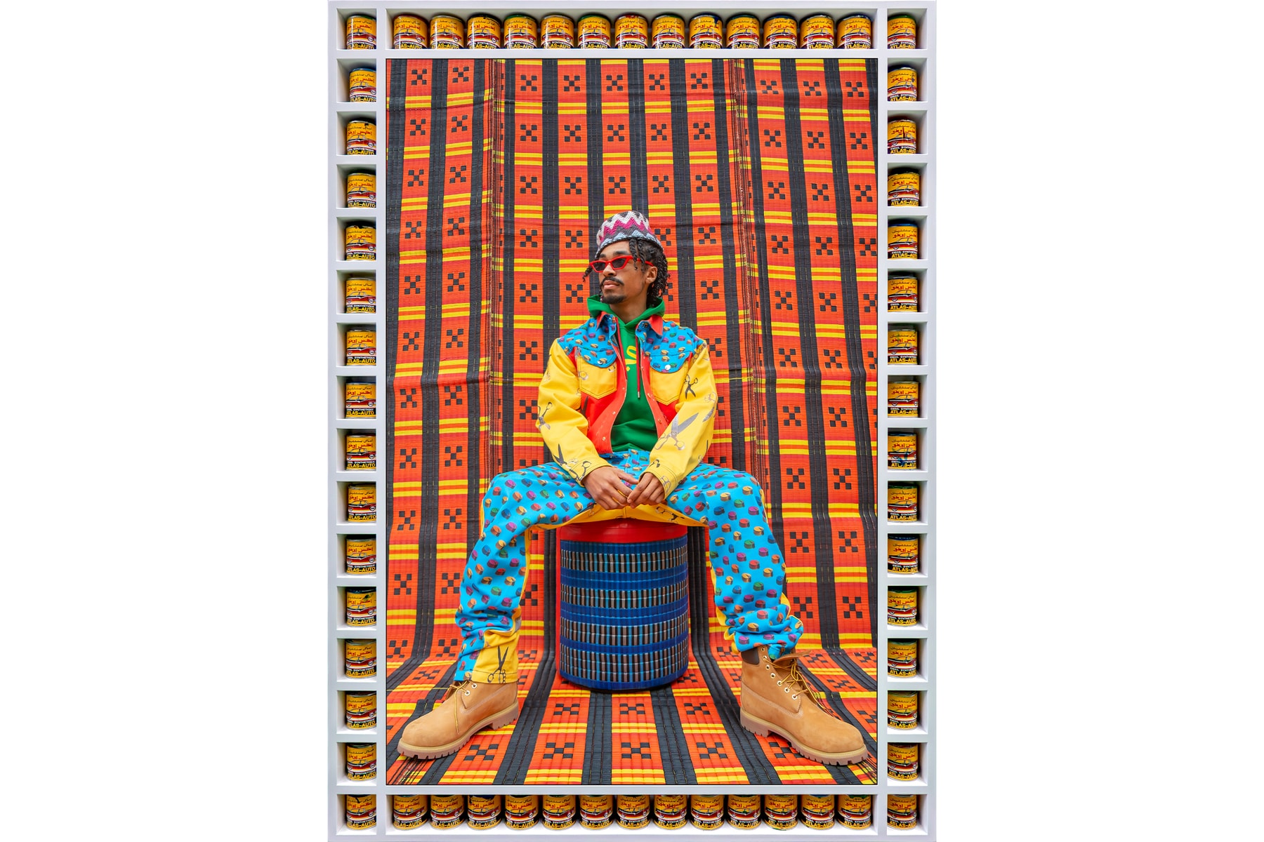 Hassan Hajjaj My London Rockstars Sotheby's Story Cafe Exhibition Art Artworks Motherlan Slawn Clint419 Jorja Smith Central Cee