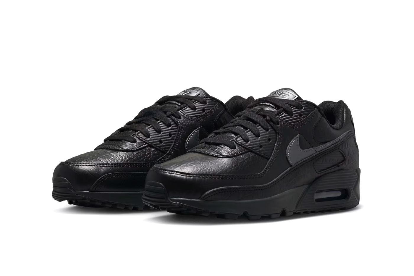 Nike Air Max 90 "Black Croc Leather" Release Info IV6309-010 Black/Anthracite-Metallic Dark Grey
