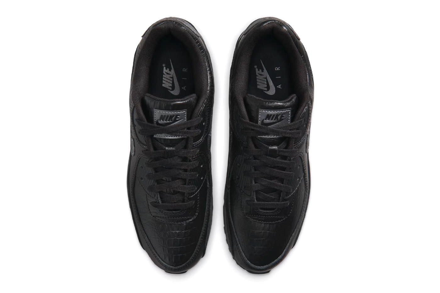 Nike Air Max 90 "Black Croc Leather" Release Info IV6309-010 Black/Anthracite-Metallic Dark Grey