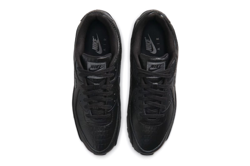 Nike Air Max 90 "Black Croc Leather" Release Info IV6309-010 Black/Anthracite-Metallic Dark Grey
