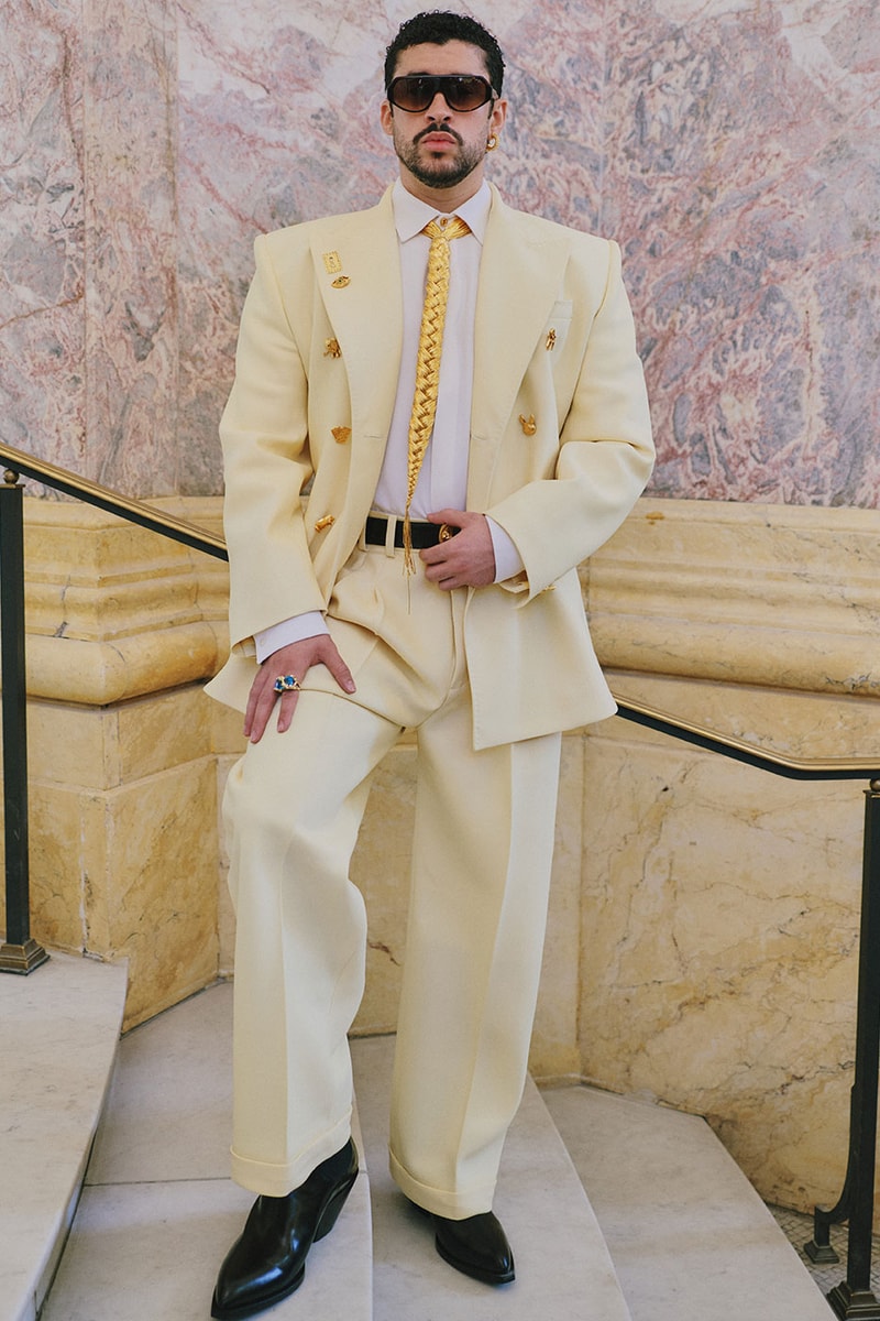 Fit Check: Bad Bunny Steals the Show in Custom Schiaparelli Haute Couture at Paris Fashion Week