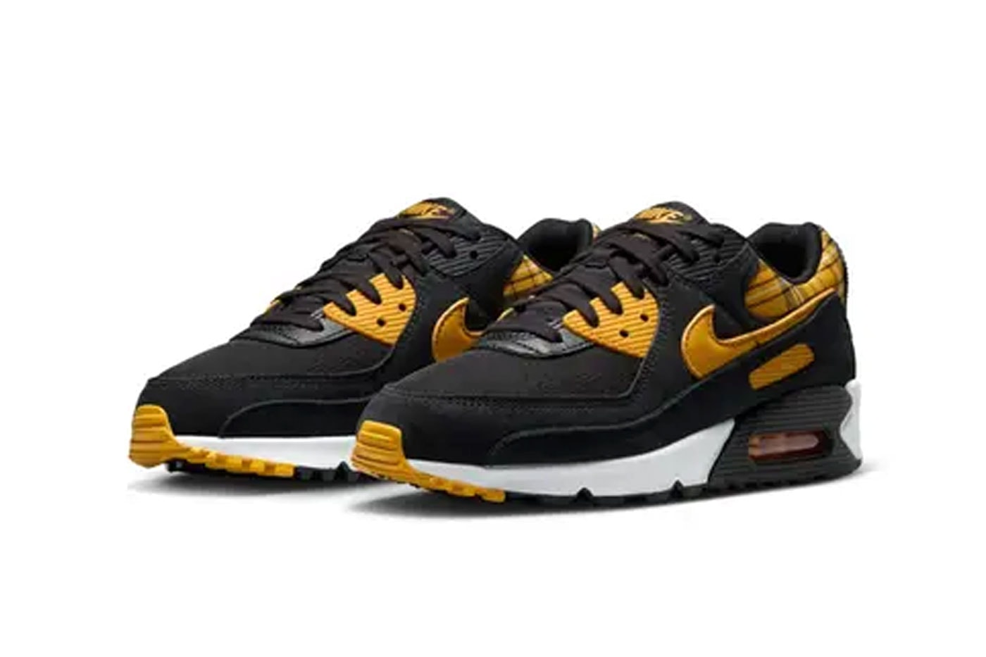 Nike Air Max 90 "Yellow Plaid" Release Info Black/White-Yellow Ochre IR5598-001