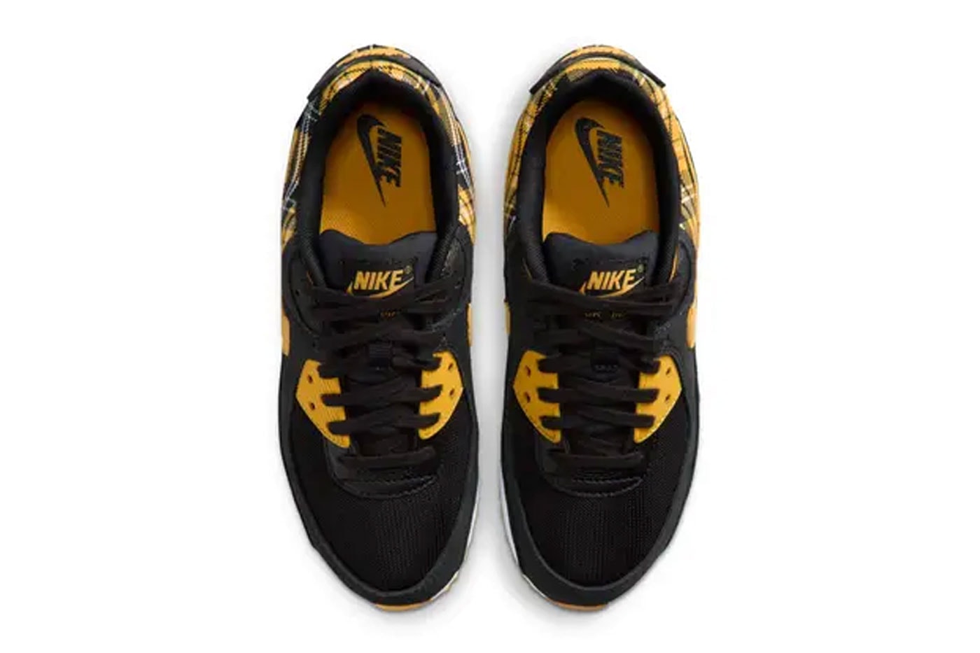 Nike Air Max 90 "Yellow Plaid" Release Info Black/White-Yellow Ochre IR5598-001