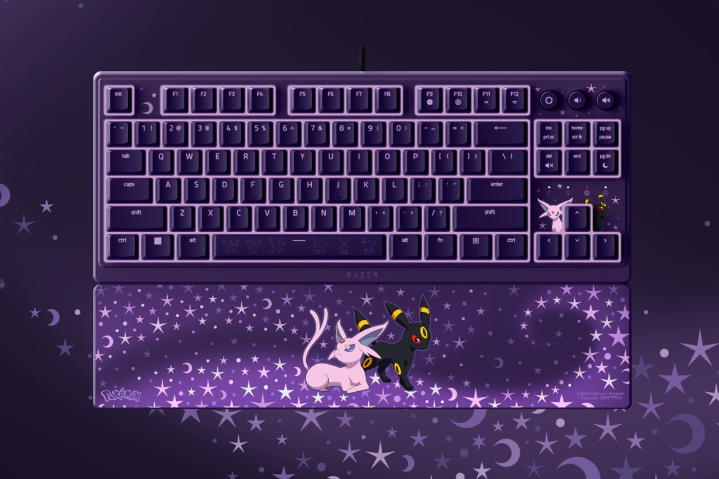 Pokémon Razer Espeon Umbreon Collection kraken v4x headset Ornata V3 Tenkeyless keyboard Cobra mouse Gigantus V2 mouse mat Release info