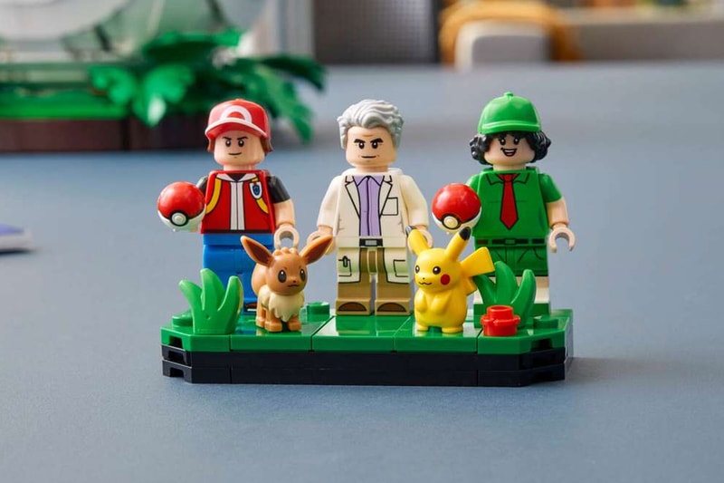 LEGO's "Iconic Trainer Moments" Poké Ball Is a Masterclass in Hidden Brick Construction first-ever human Pokémon minifigures collaboration pokemon professor oak famous laboratory
